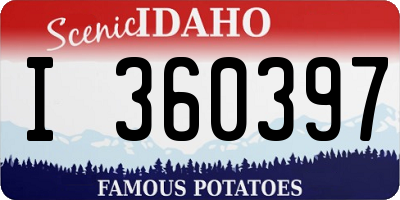 ID license plate I360397