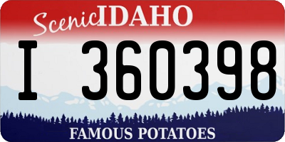 ID license plate I360398