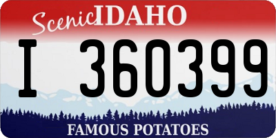 ID license plate I360399