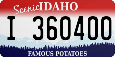 ID license plate I360400