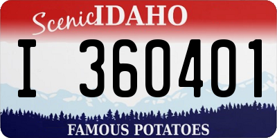 ID license plate I360401