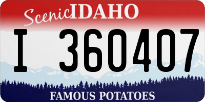 ID license plate I360407