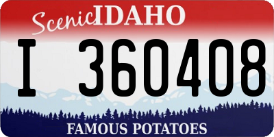 ID license plate I360408