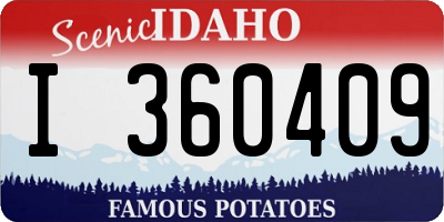 ID license plate I360409