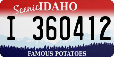 ID license plate I360412