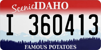 ID license plate I360413