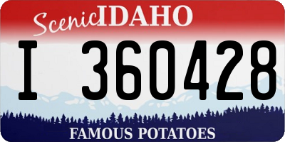 ID license plate I360428