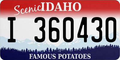 ID license plate I360430