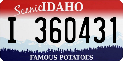 ID license plate I360431