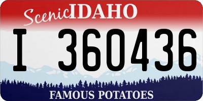 ID license plate I360436