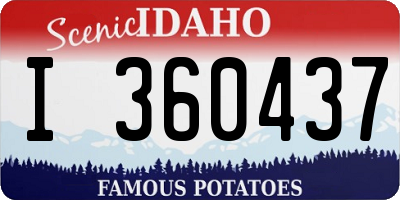 ID license plate I360437