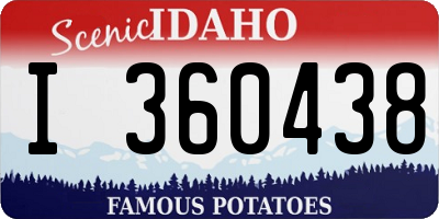 ID license plate I360438