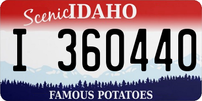 ID license plate I360440