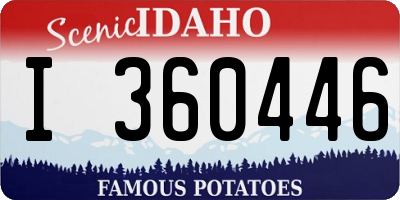 ID license plate I360446