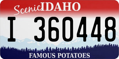 ID license plate I360448