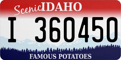 ID license plate I360450