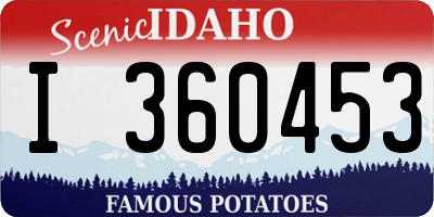 ID license plate I360453