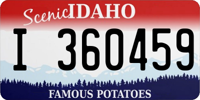 ID license plate I360459