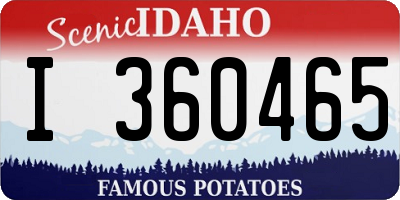 ID license plate I360465