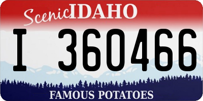 ID license plate I360466