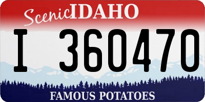 ID license plate I360470