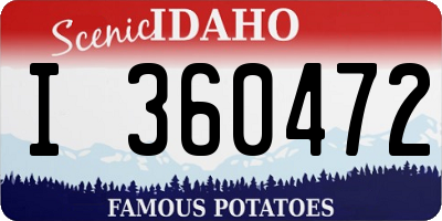 ID license plate I360472