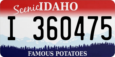 ID license plate I360475