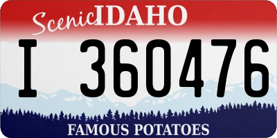 ID license plate I360476