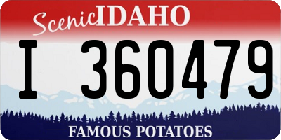 ID license plate I360479