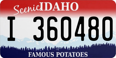 ID license plate I360480