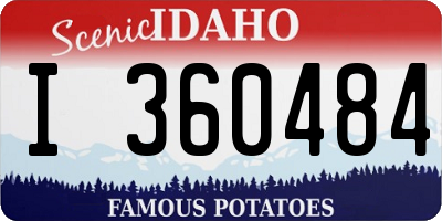 ID license plate I360484
