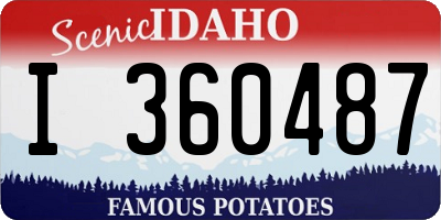 ID license plate I360487