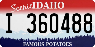 ID license plate I360488