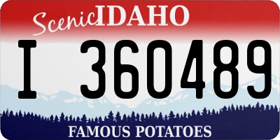 ID license plate I360489