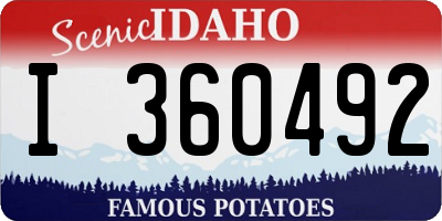 ID license plate I360492