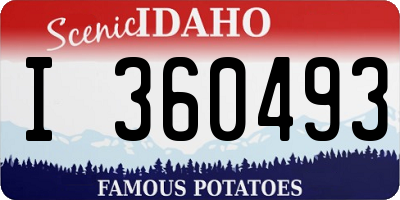 ID license plate I360493