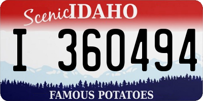 ID license plate I360494
