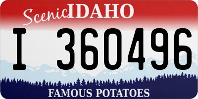 ID license plate I360496