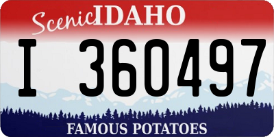 ID license plate I360497