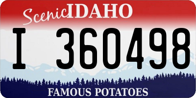 ID license plate I360498