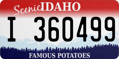 ID license plate I360499