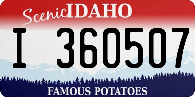 ID license plate I360507