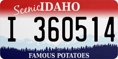 ID license plate I360514