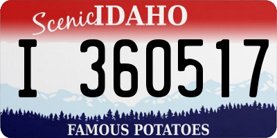 ID license plate I360517
