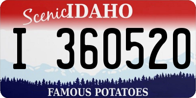 ID license plate I360520
