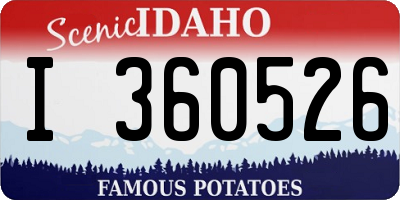 ID license plate I360526