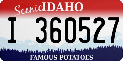 ID license plate I360527