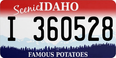 ID license plate I360528