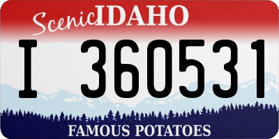 ID license plate I360531