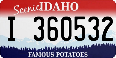 ID license plate I360532